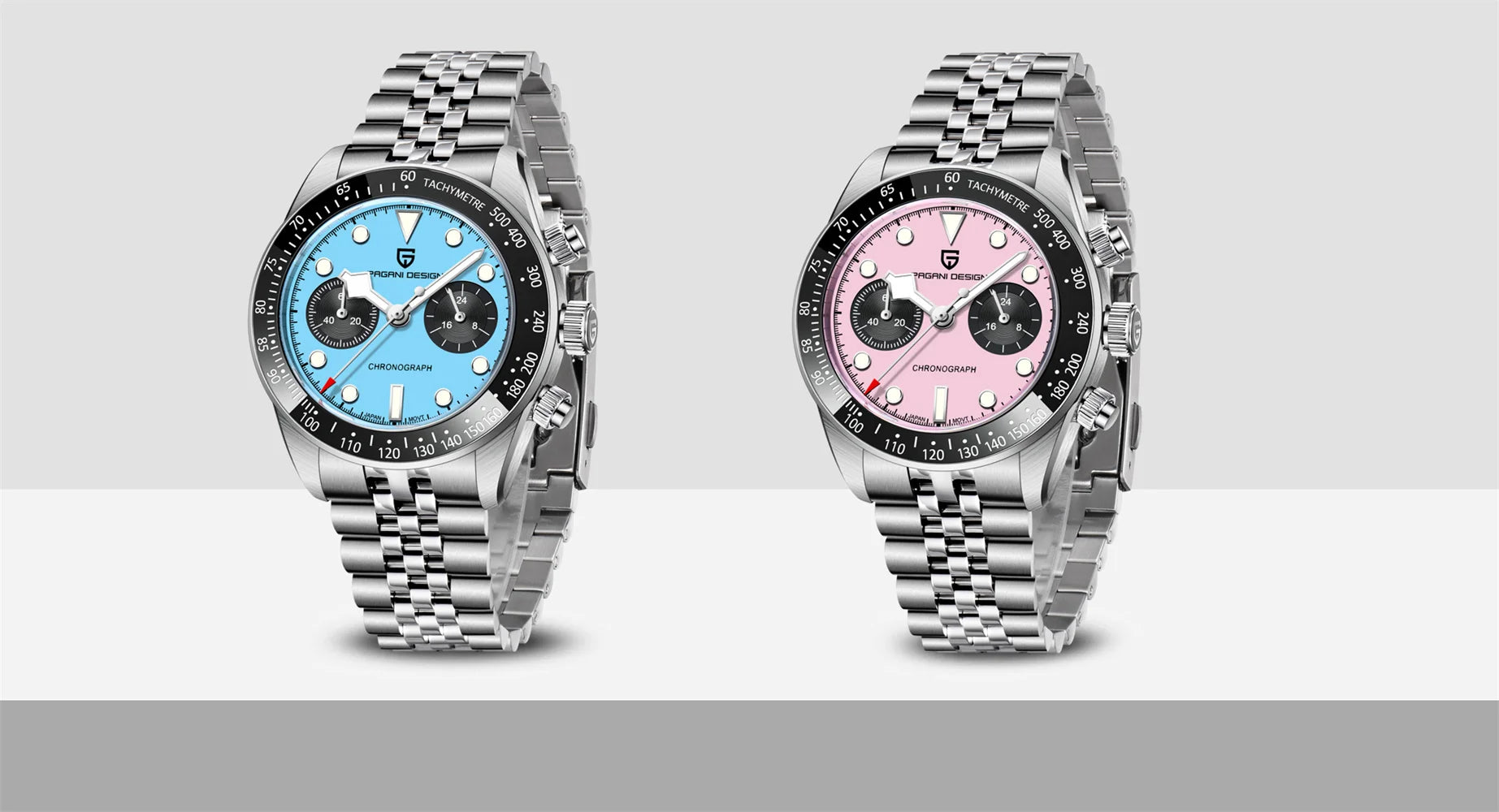 PD-1701 BB Flamingo Chronograph - Sapphire Crystal & 100M Water Resistant