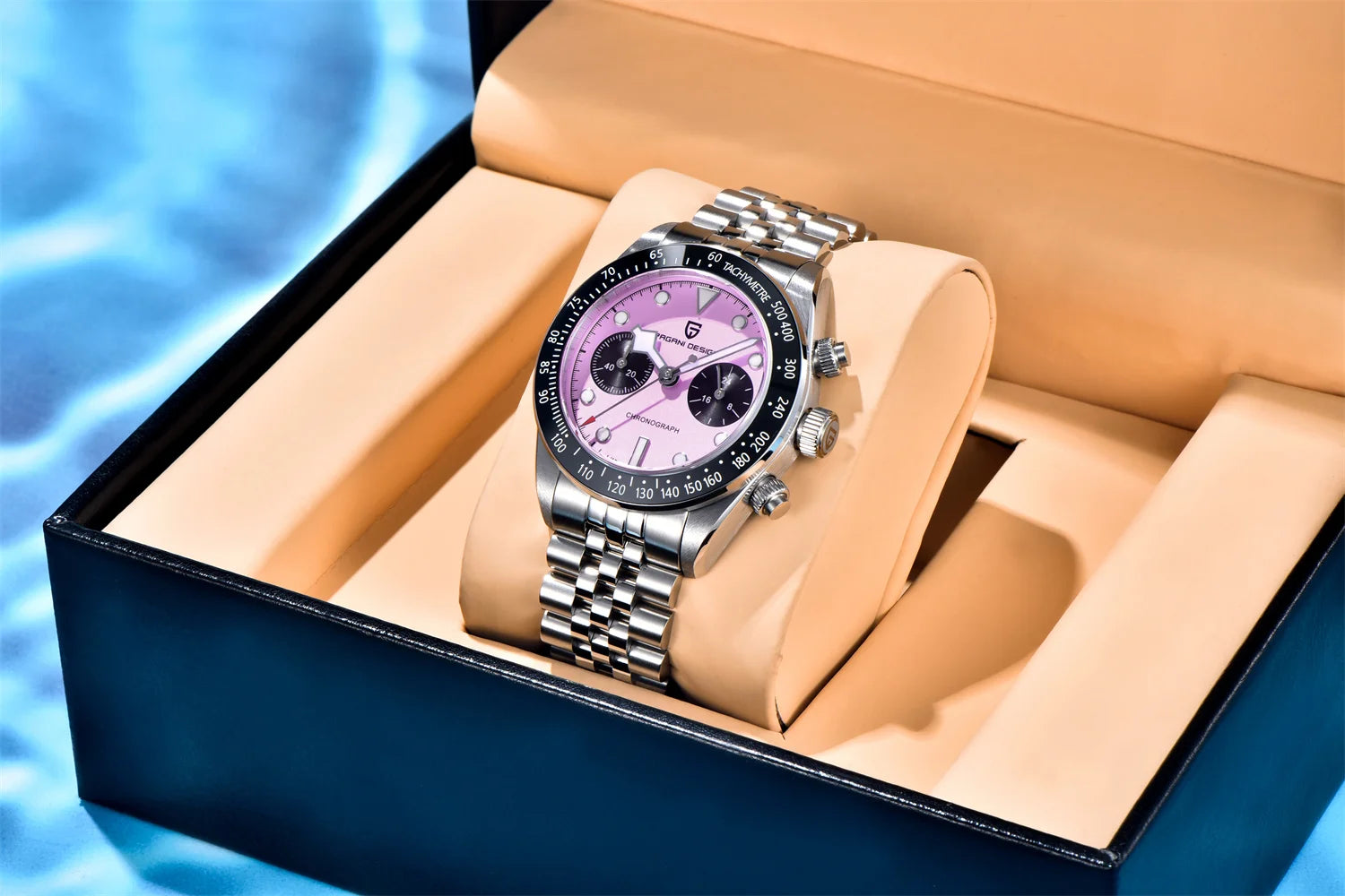 PD-1701 BB Flamingo Chronograph - Sapphire Crystal & 100M Water Resistant