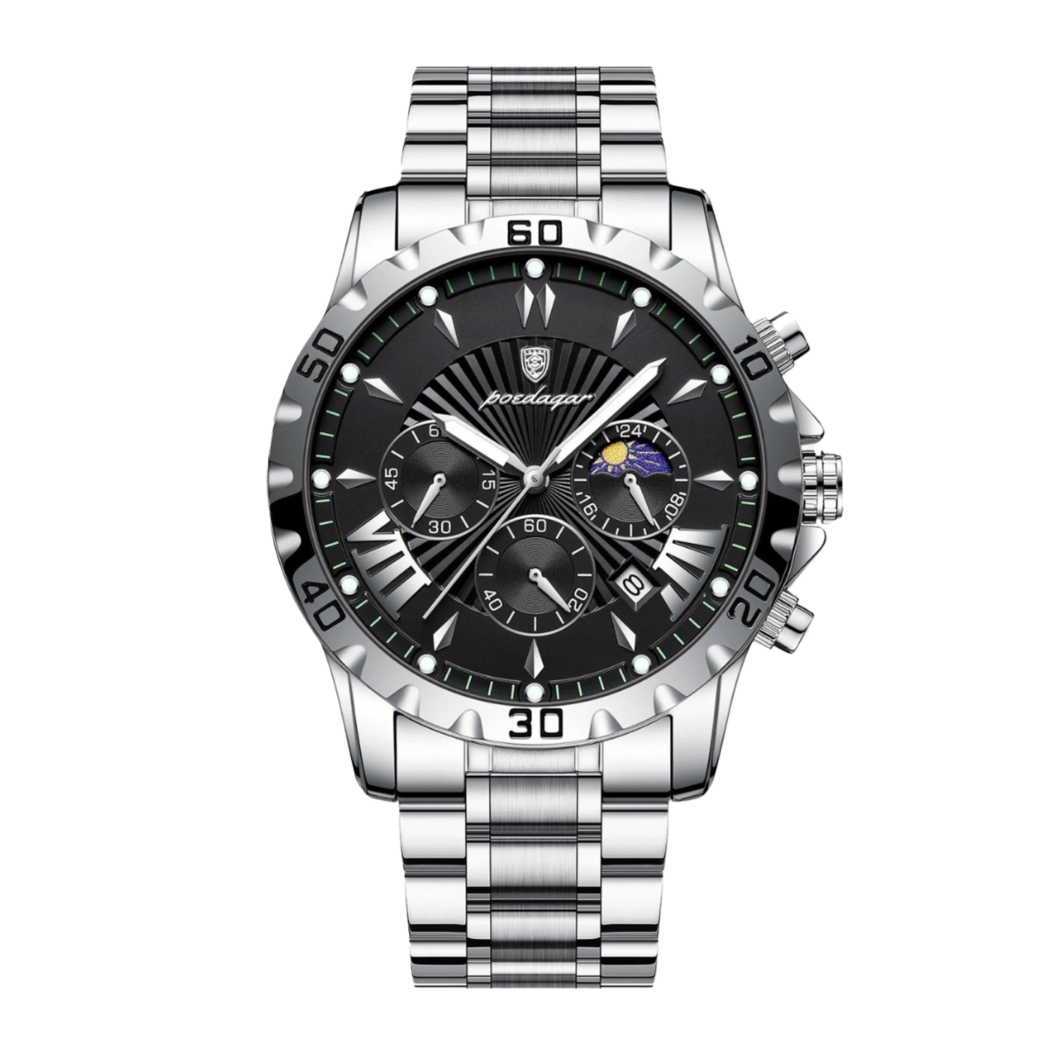 Sovereign 40mm Stainless Steel Quartz Watch - Coated Glass