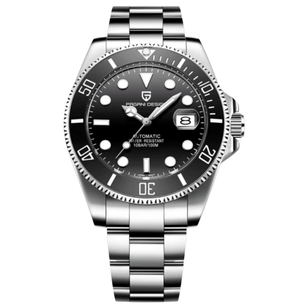 Pagani Design PD-1639 - 43mm Automatic Dive Watch Stainless Steel 100m