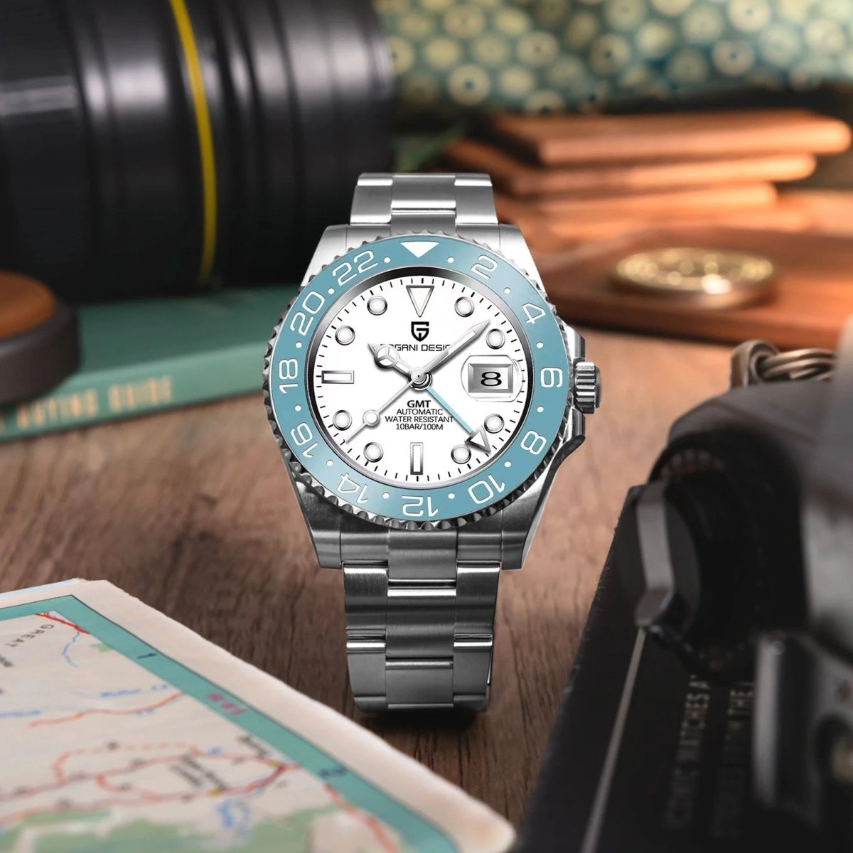 PD-1662 GMT 40mm Automatic Watch - Sapphire Crystal & 10 ATM