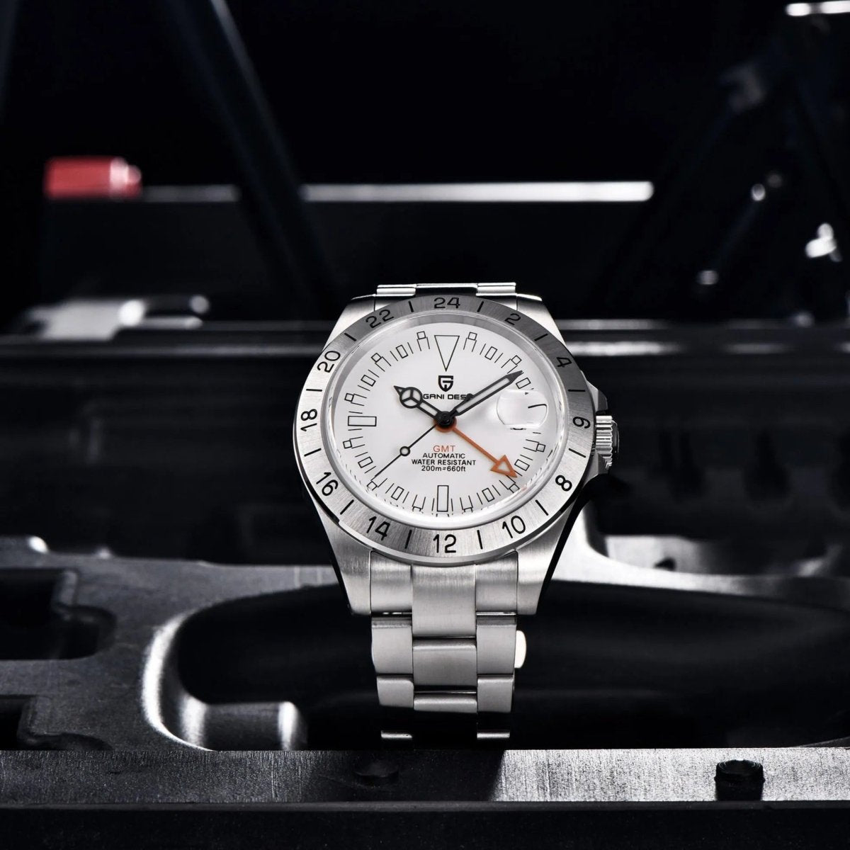 PD-1693 GMT 42mm Automatic Watch - Sapphire Crystal & 20 BAR