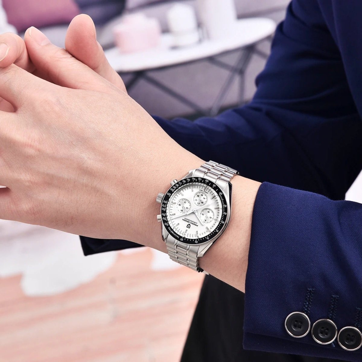 PD-1701 Daytona 40mm Chronograph Watch - Sapphire Crystal & 10 ATM