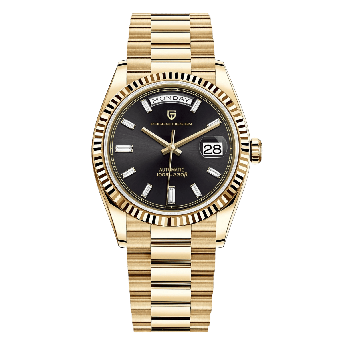 PD-1752 Day-Date 36mm Automatic Watch - Sapphire Crystal & 10 ATM