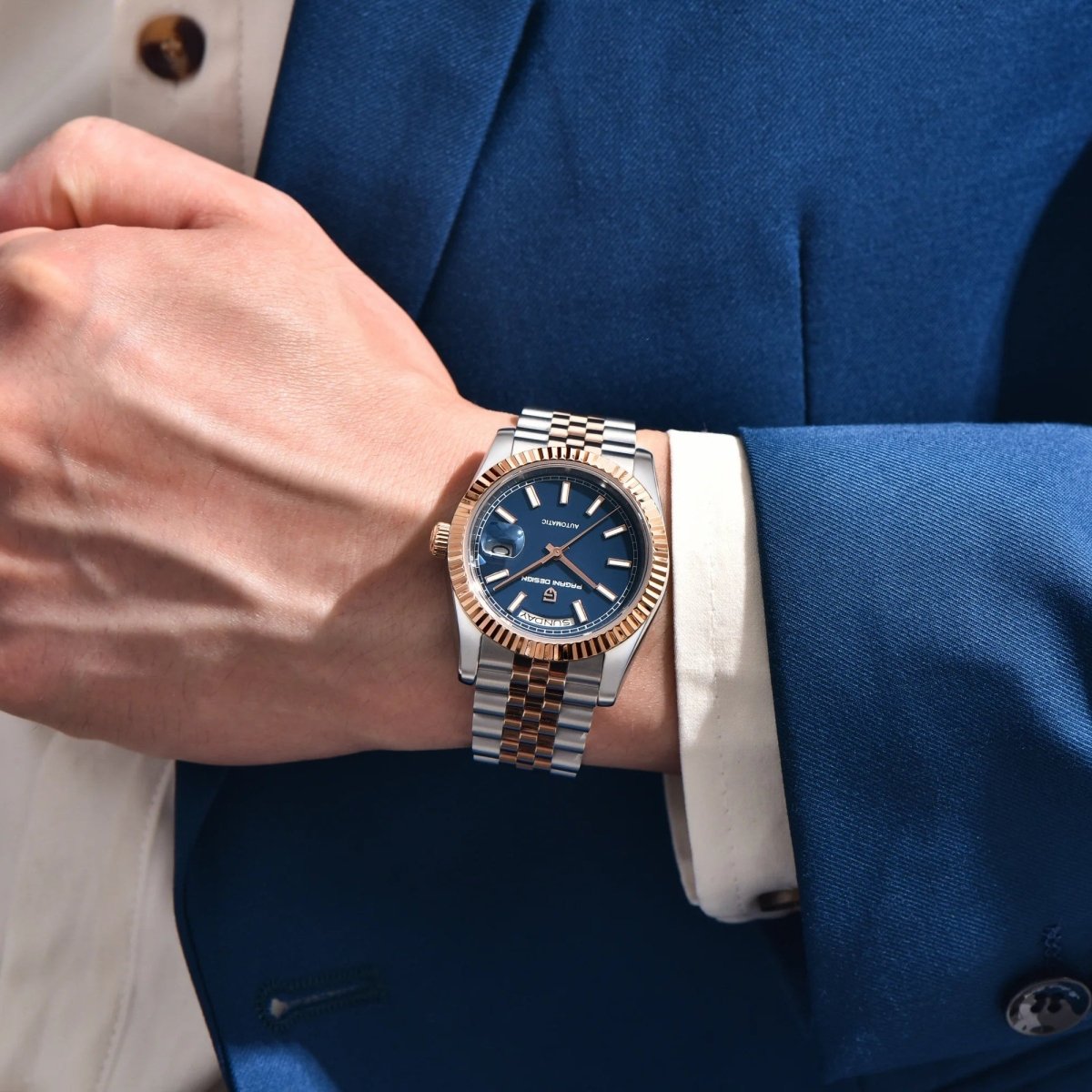 PD-1752 Day-Date 36mm Automatic Watch - Sapphire Crystal & 10 ATM