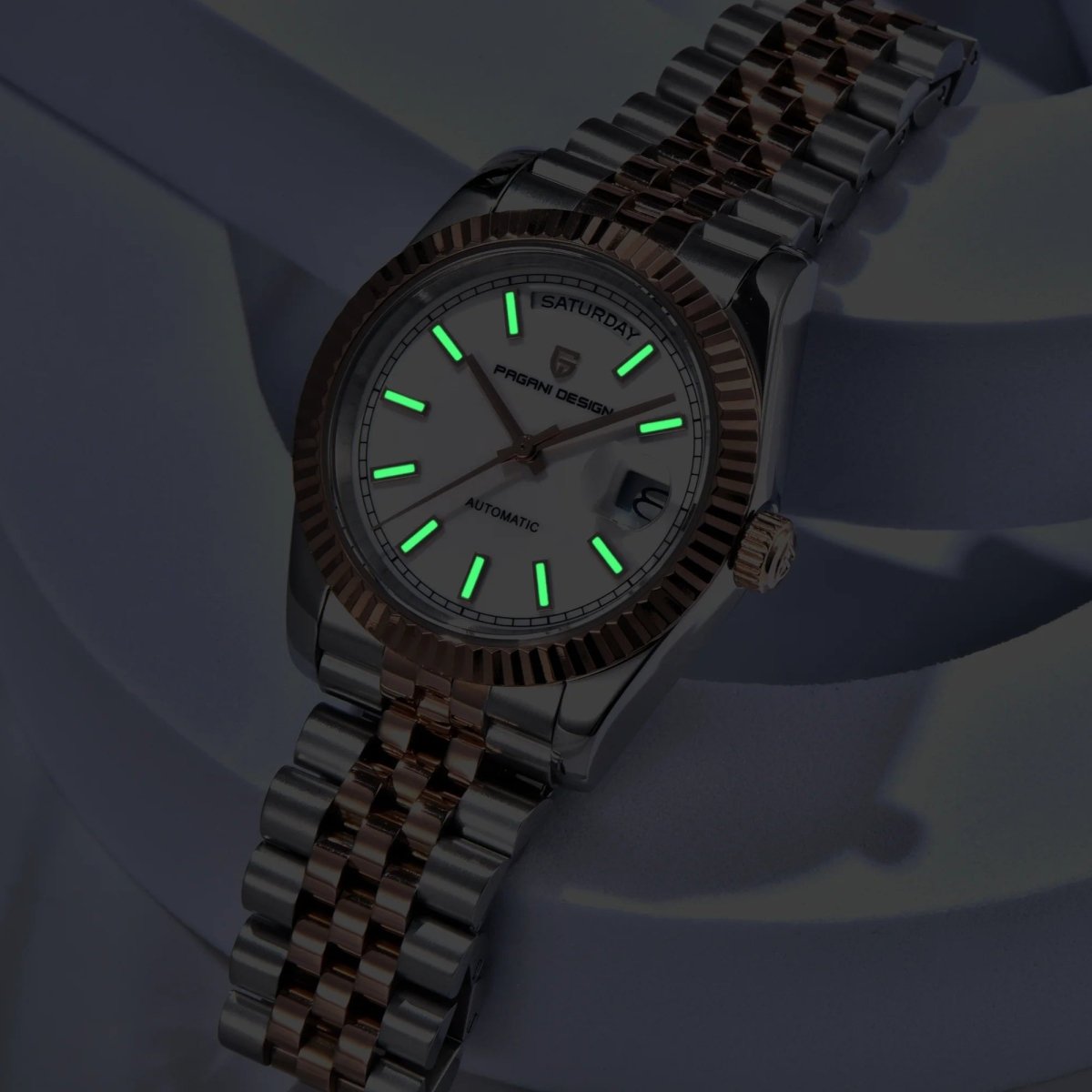 PD-1752 Day-Date 36mm Automatic Watch - Sapphire Crystal & 10 ATM