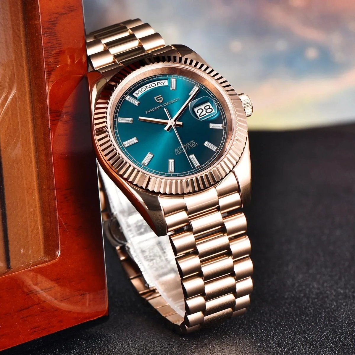 PD-1752 Day-Date 36mm Automatic Watch - Sapphire Crystal & 10 ATM