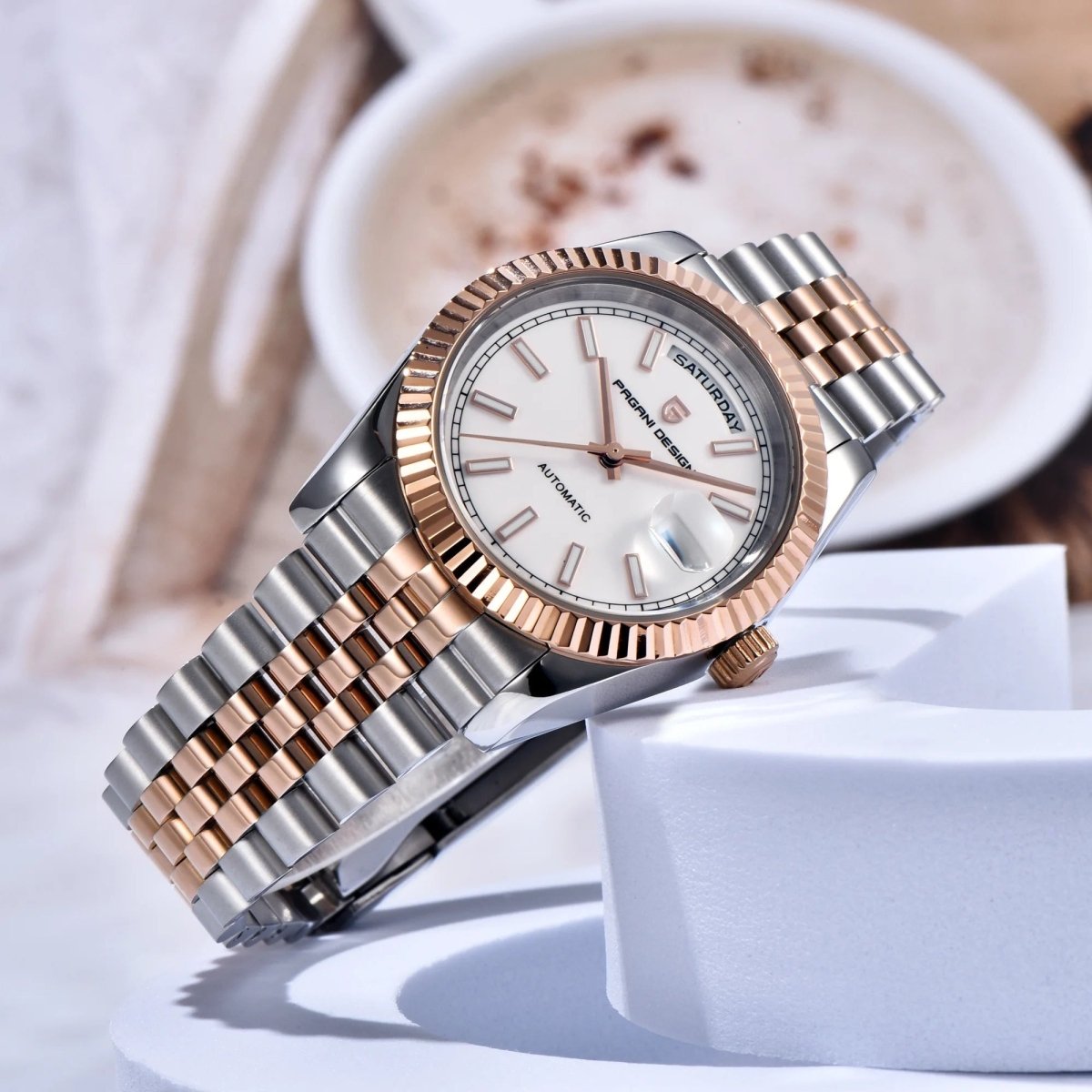 PD-1752 Day-Date 36mm Automatic Watch - Sapphire Crystal & 10 ATM