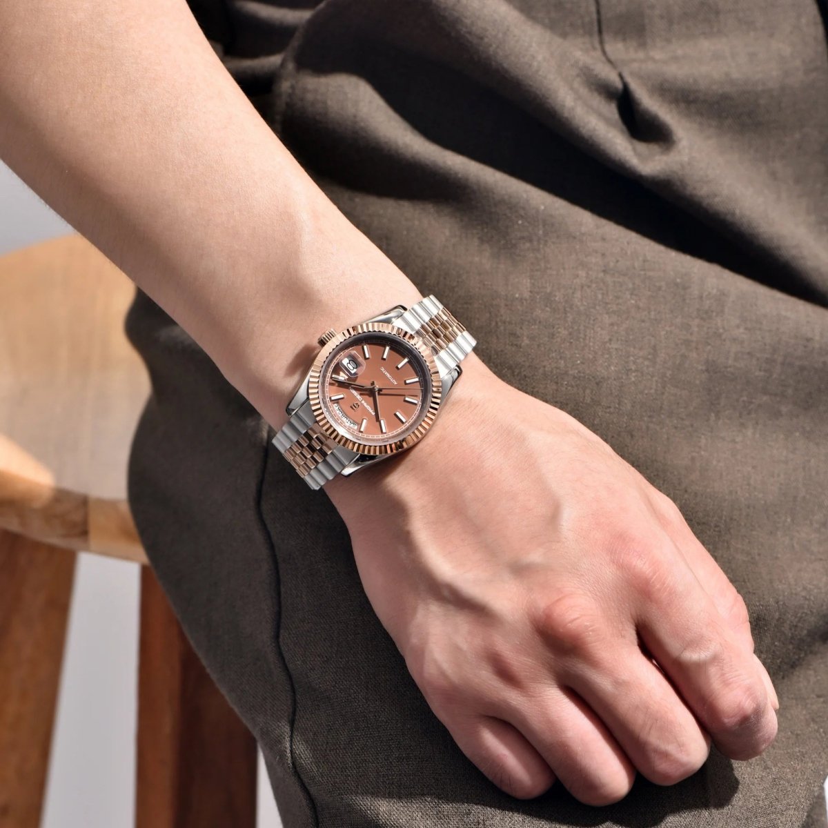 PD-1752 Day-Date 36mm Automatic Watch - Sapphire Crystal & 10 ATM