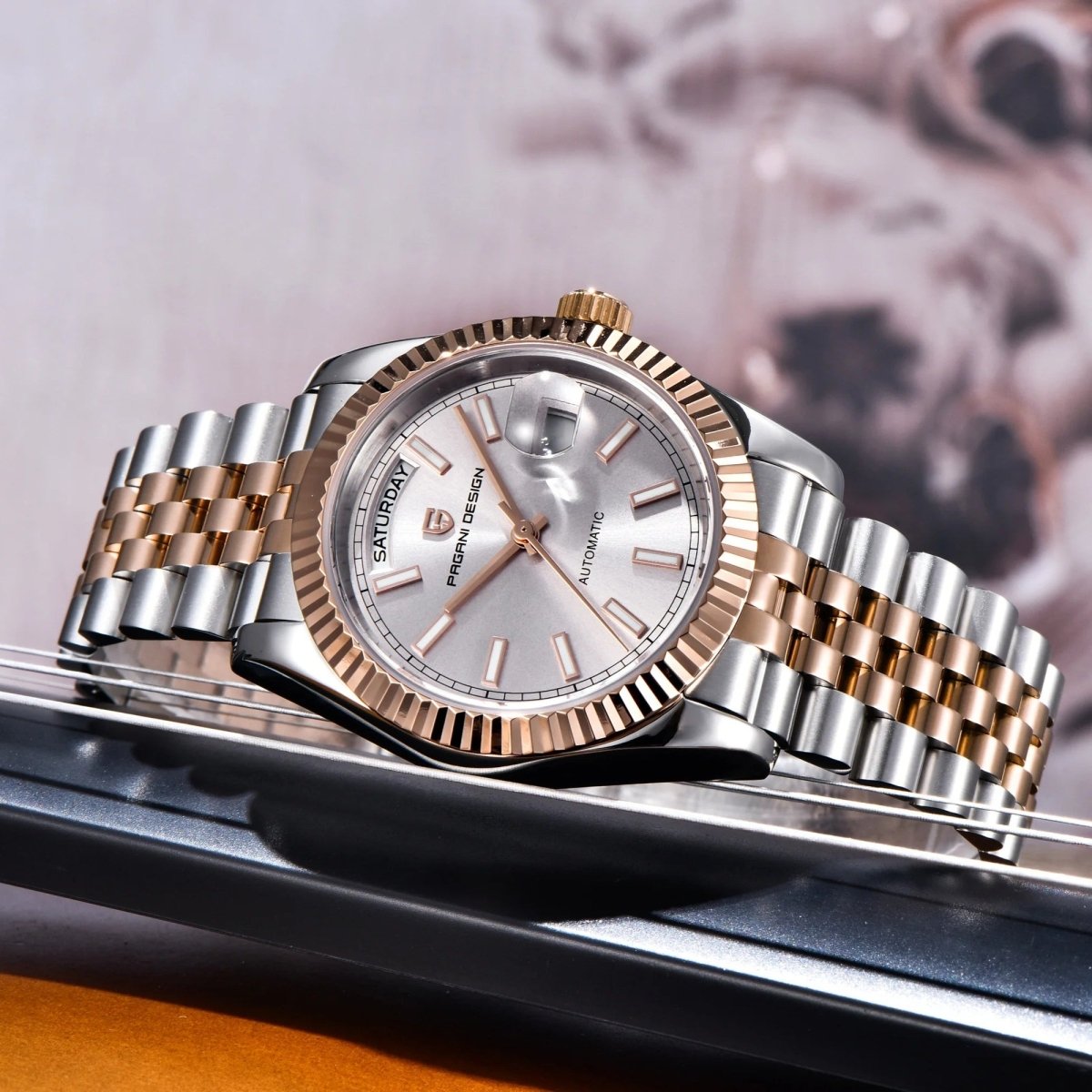 PD-1752 Day-Date 36mm Automatic Watch - Sapphire Crystal & 10 ATM