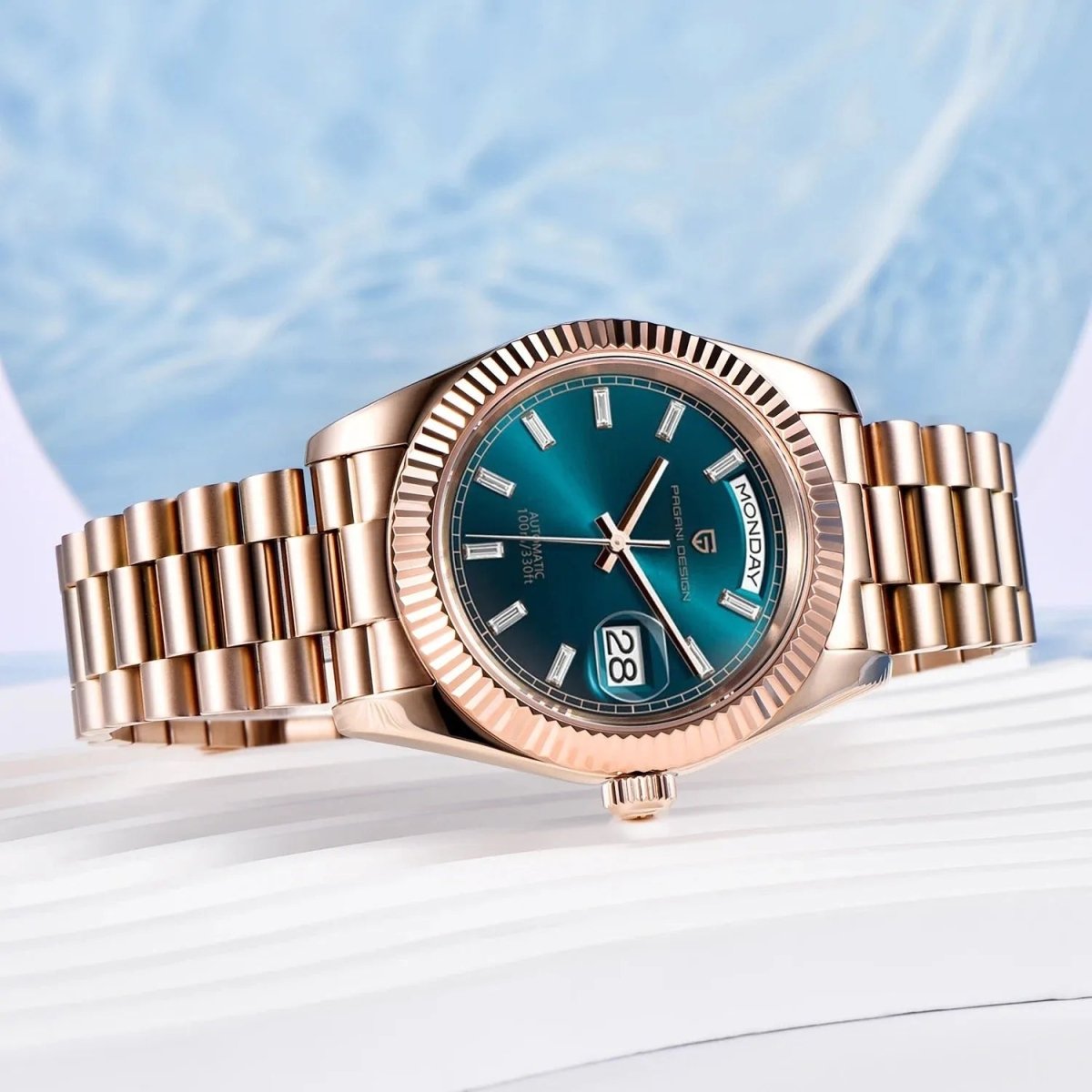 PD-1752 Day-Date 36mm Automatic Watch - Sapphire Crystal & 10 ATM